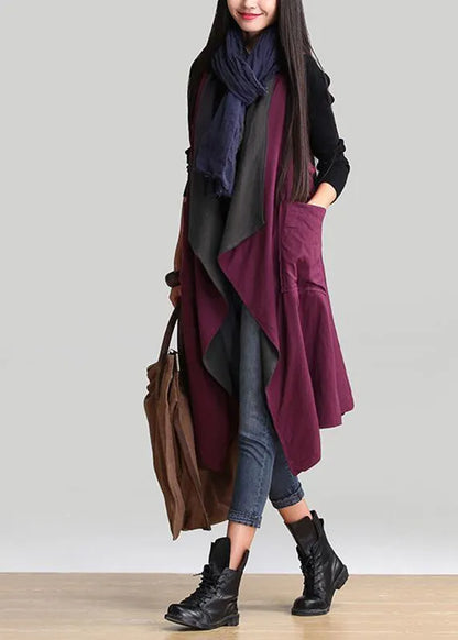 Loose V Neck Wear on Both Sides Long Cardigans Spring