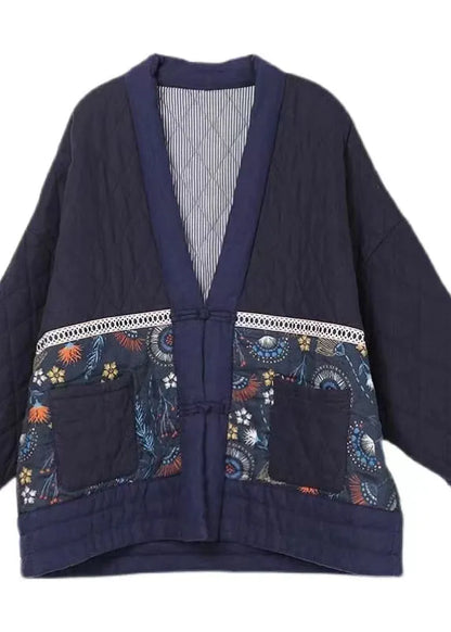 Patchwork Color Matching Coat