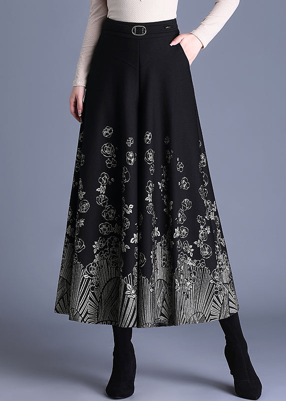Coffee Sashes Woolen Crop Wide Leg Pants Spring
