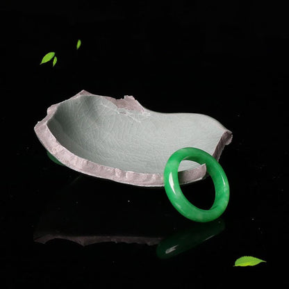 Buddha Stones Jade Abundance Luck Ring