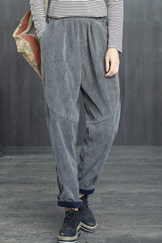 Loose Corduroy High Waist Slacks Harem Corduroy Pants