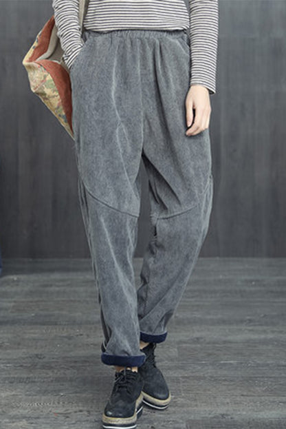 Loose Corduroy High Waist Slacks Harem Corduroy Pants