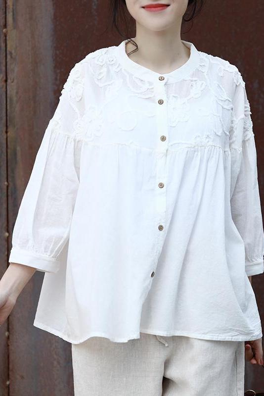Button Down Blouse Loose Spring Tops