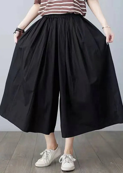 Summer Loose Wide-leg Pants Cropped Trousers