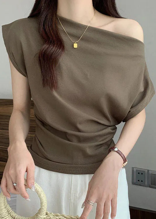 Black Batwing Sleeve Slash Neck Yoga Tops