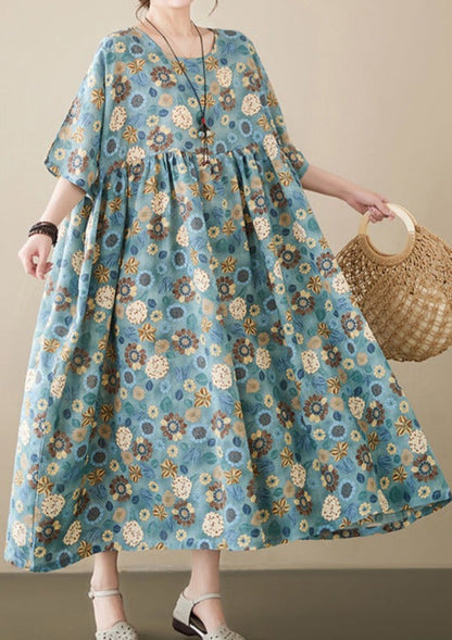 Swing Loose Cotton Printed Dress