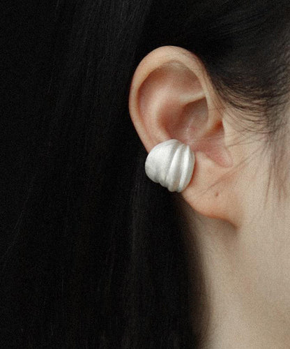 White Sterling Silver Hoop Earrings