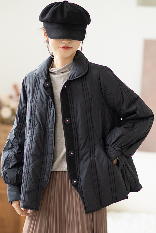 Winter Pure Color White Duck Down Jacket