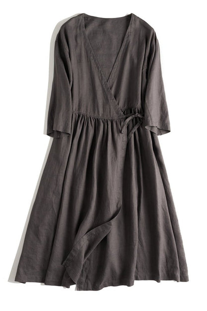 Loose Drawing Linen Summer Dresses Outfits