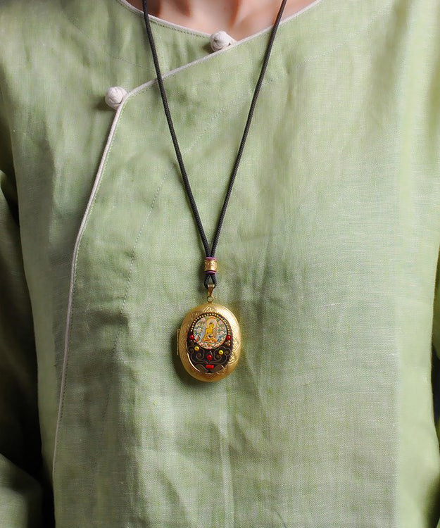 Boutique Diy Da Ri Tathagata Copper Pendant Necklace