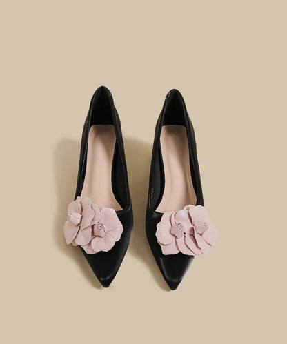 Mulberry Faux Leather Splicing High Heel Shoes Pointed Toe