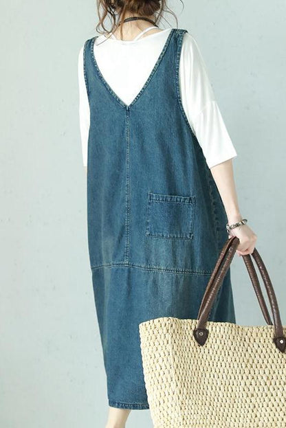 Lace Blue Denim Sundress Summer Clothes