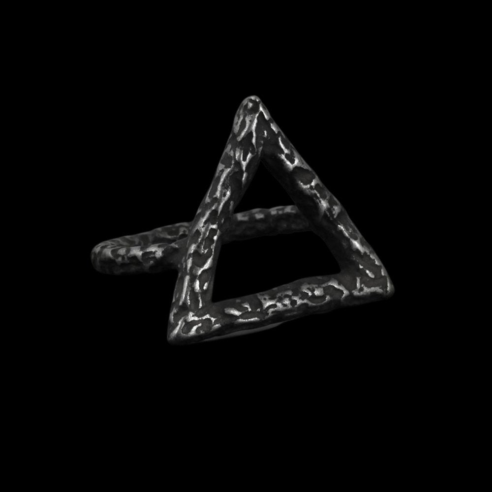 Fire Element Wicca Triangle Ring