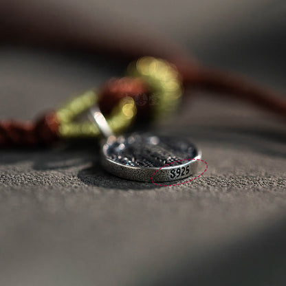 Five Directions Gods of Wealth 925 Silver Red String Bracelet