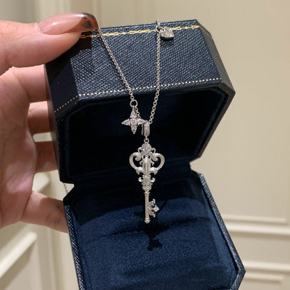 Fleur De Lys Key Necklace