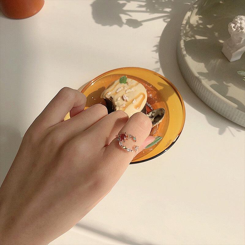 [] Moon Ring (red/pink)