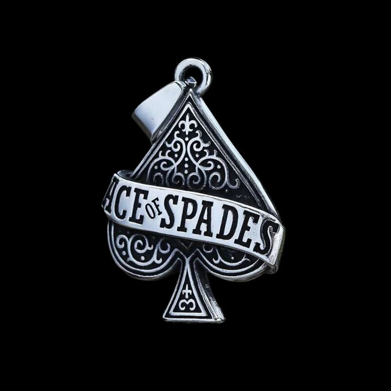 Gamblers Game Ace of Spades Pendant