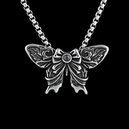 Gem Butterfly Bow Pendant