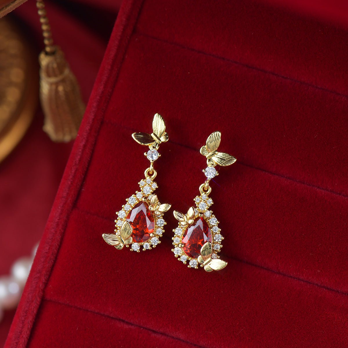 Gilded Butterfly Earrings