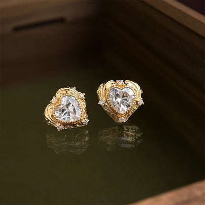 Gilded Heart Earrings