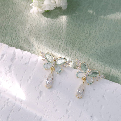 Green Butterfly Earrings