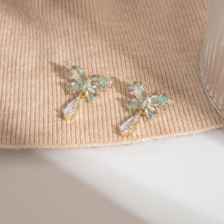 Green Butterfly Earrings