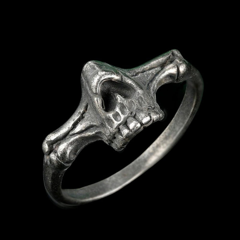 Half Face Skull Ring