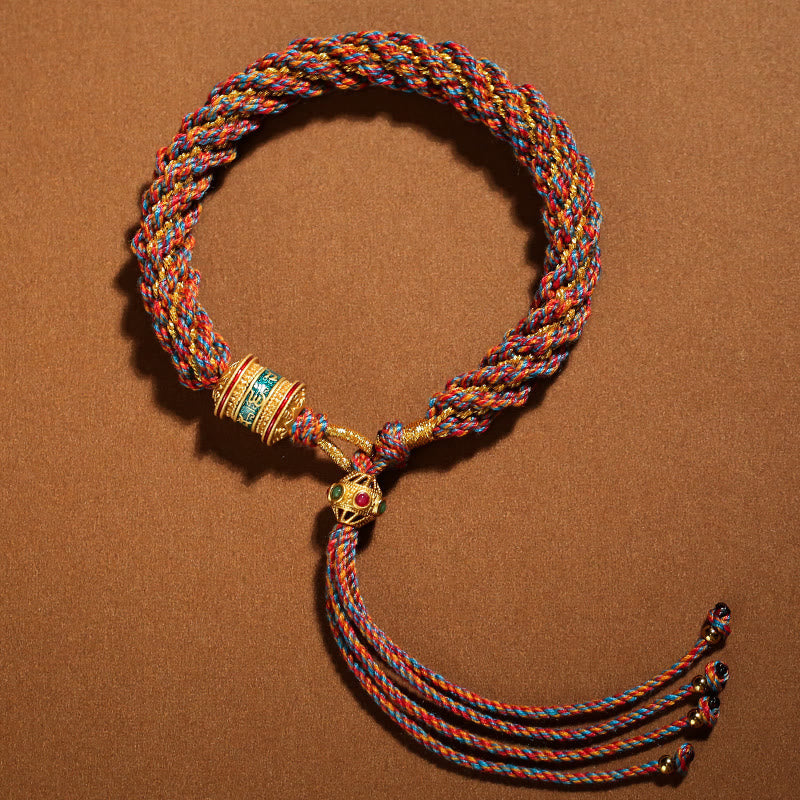 Handmade Tibetan Red String Bracelet for Luck and Protection