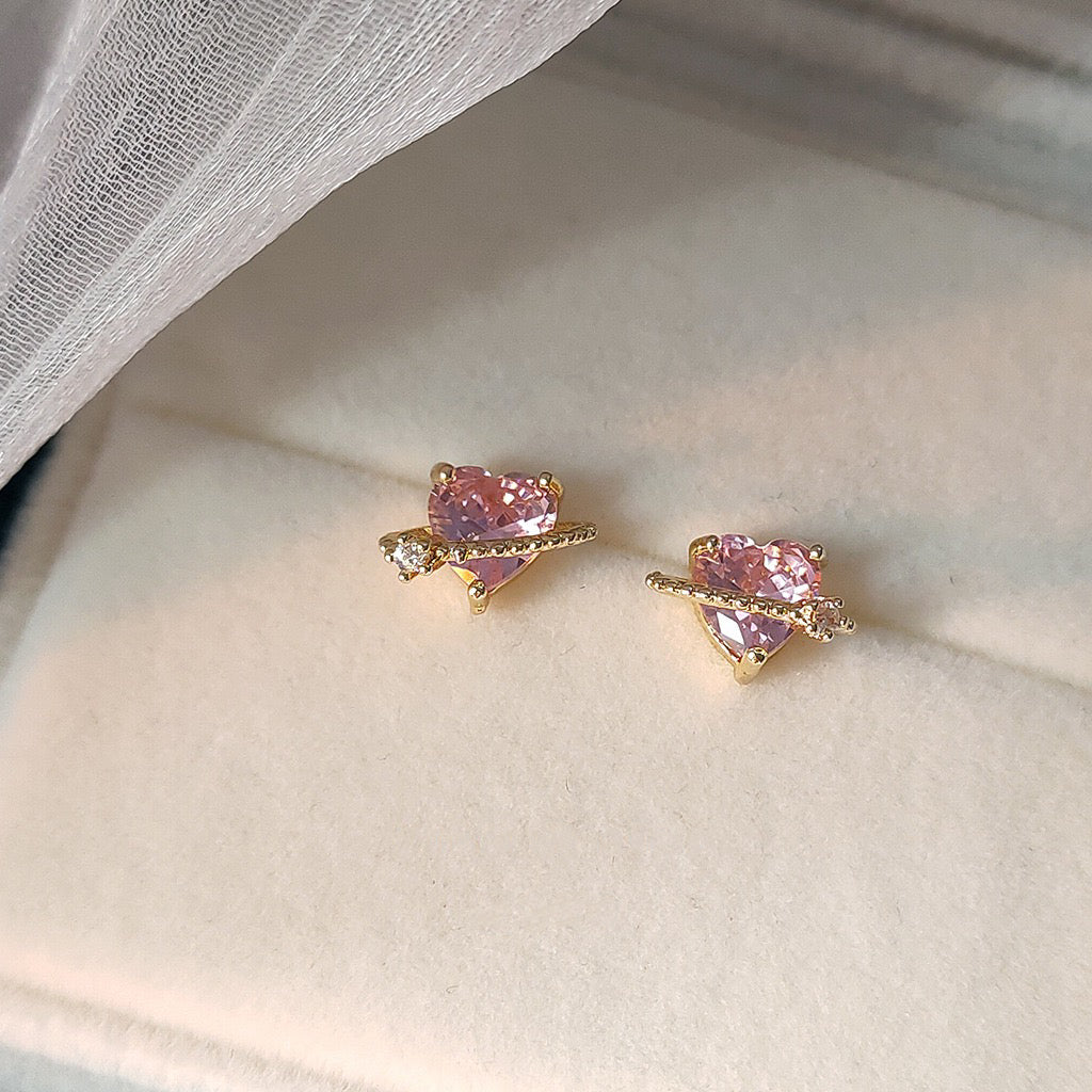 Marlene Heart Stud Earrings