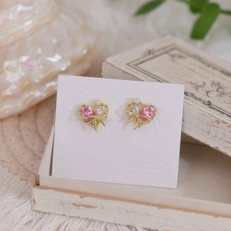 [sample ] Samantha Heart Stud Earrings