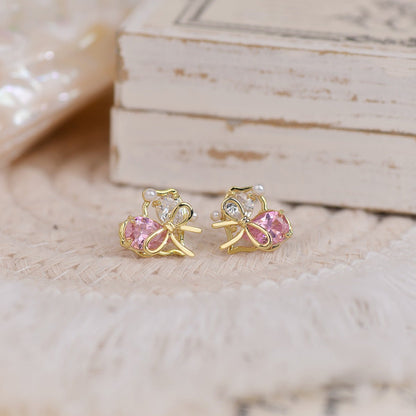 [sample ] Samantha Heart Stud Earrings