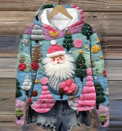 Santa Hoodie with Print