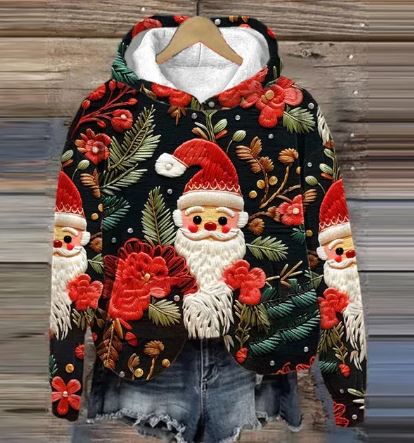 Santa Hoodie with Print