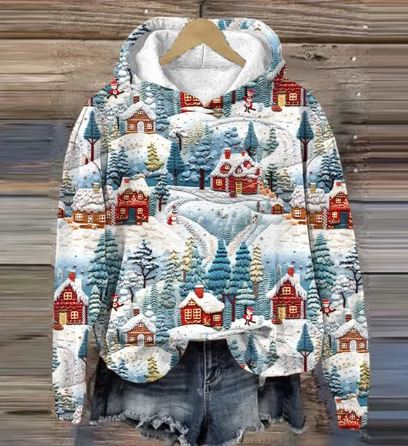 Santa Hoodie with Print