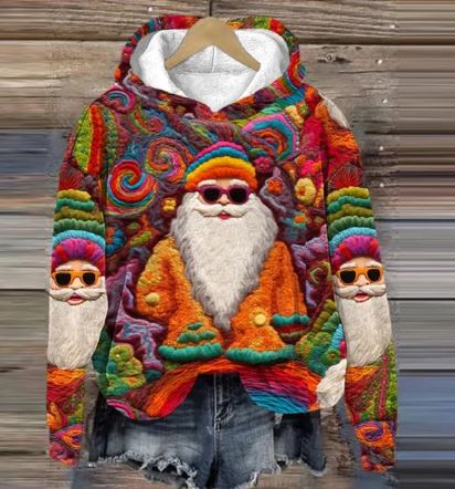 Santa Hoodie with Print