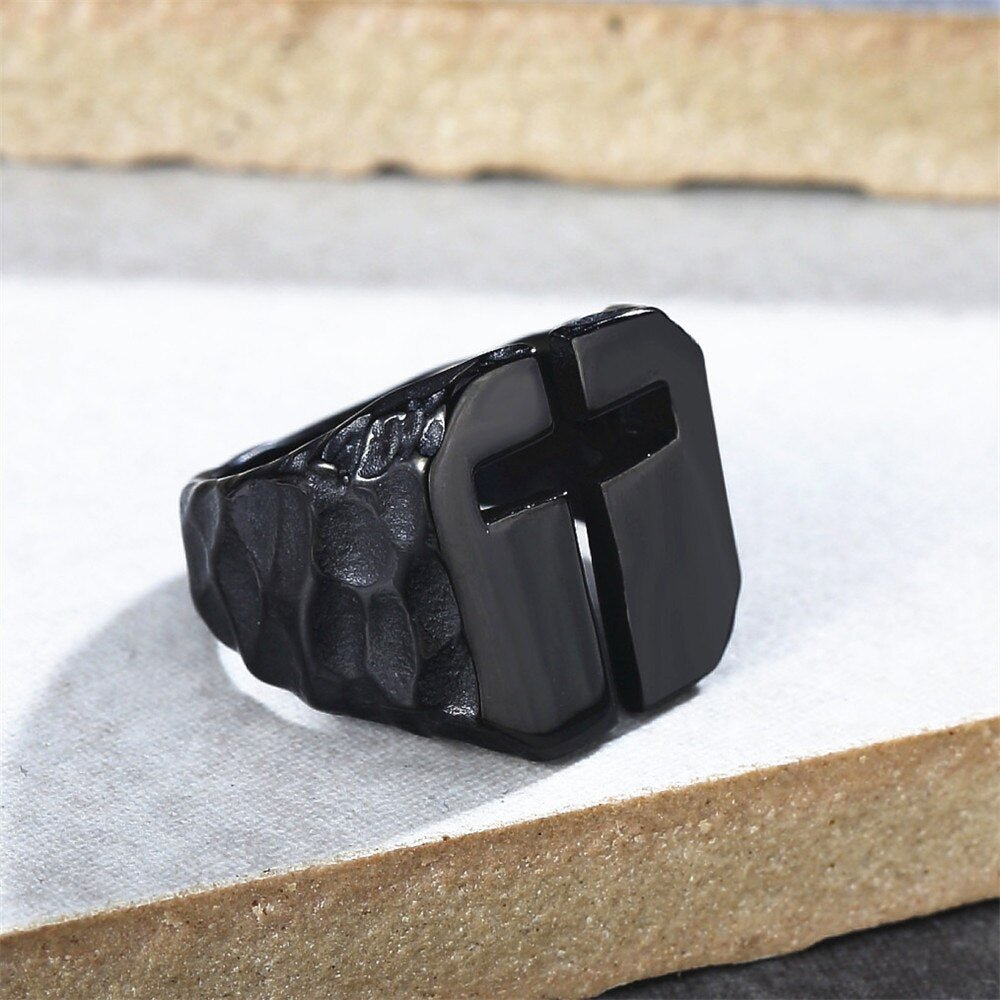 Hollow Cross Ring