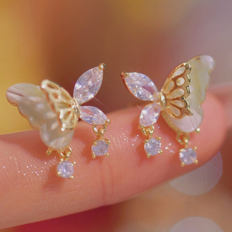 [] Jade Butterfly Earrings