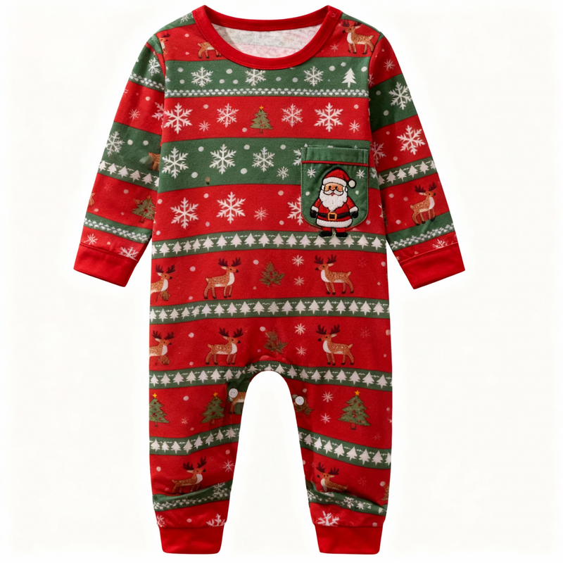 Holiday Family Button-Down Christmas Pajama Set