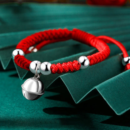 Kids Sterling Silver Spiritual Bracelet With Fu Character Charm