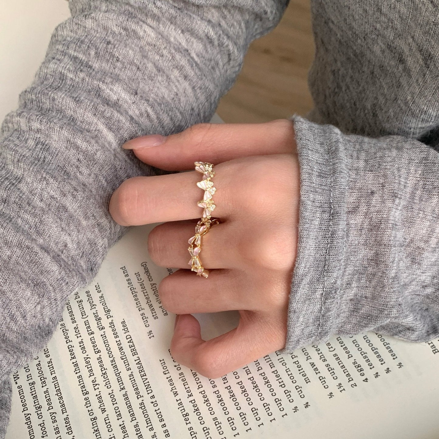 Lavender Bow Ring