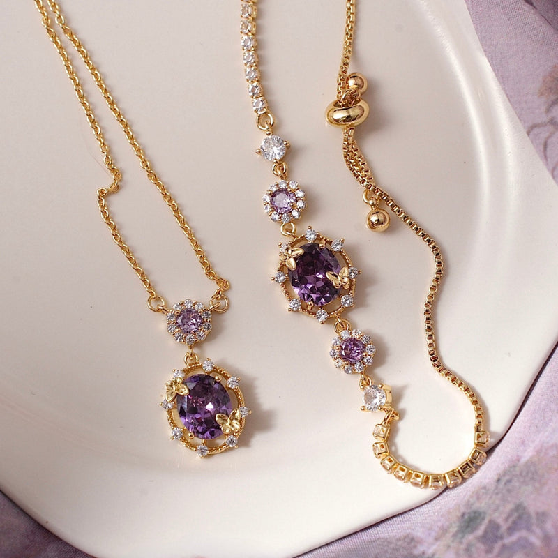 Lilac Butterfly Bracelet