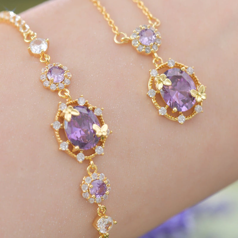 Lilac Butterfly Bracelet