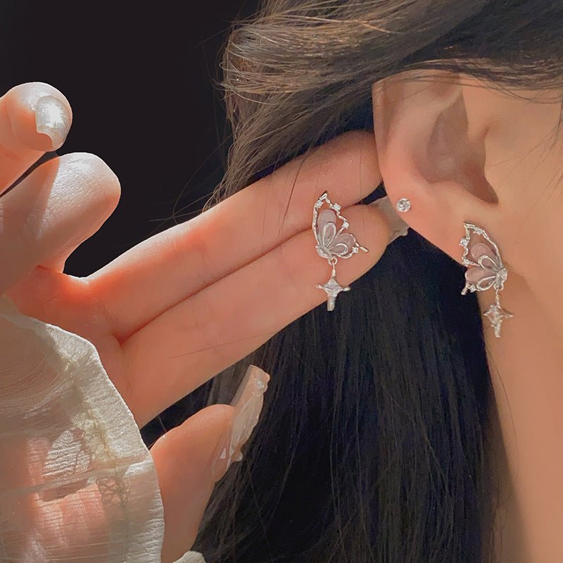 Lilac Butterfly Earrings
