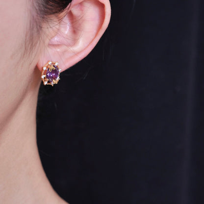 Lilac Butterfly Stud Earrings