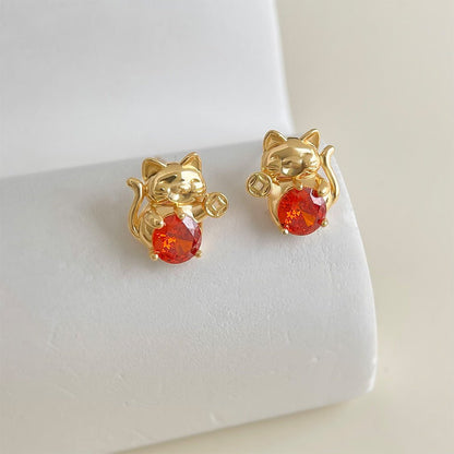 Lucky Cat Earrings