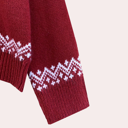 Fashionable Christmas Sweater for Women with Motif