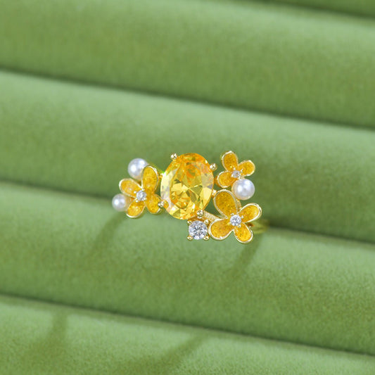 Marigold Citrine Ring