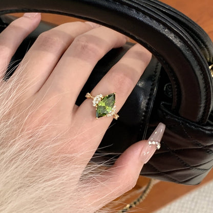 Marquise Peridot Ring