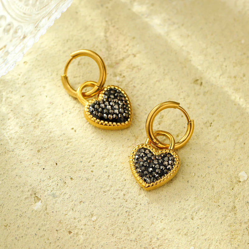 Briseyda Sparkling Heart Stud Earrings