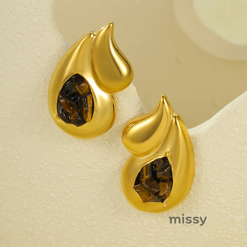 Clarice Natural Stone Dangle Earrings